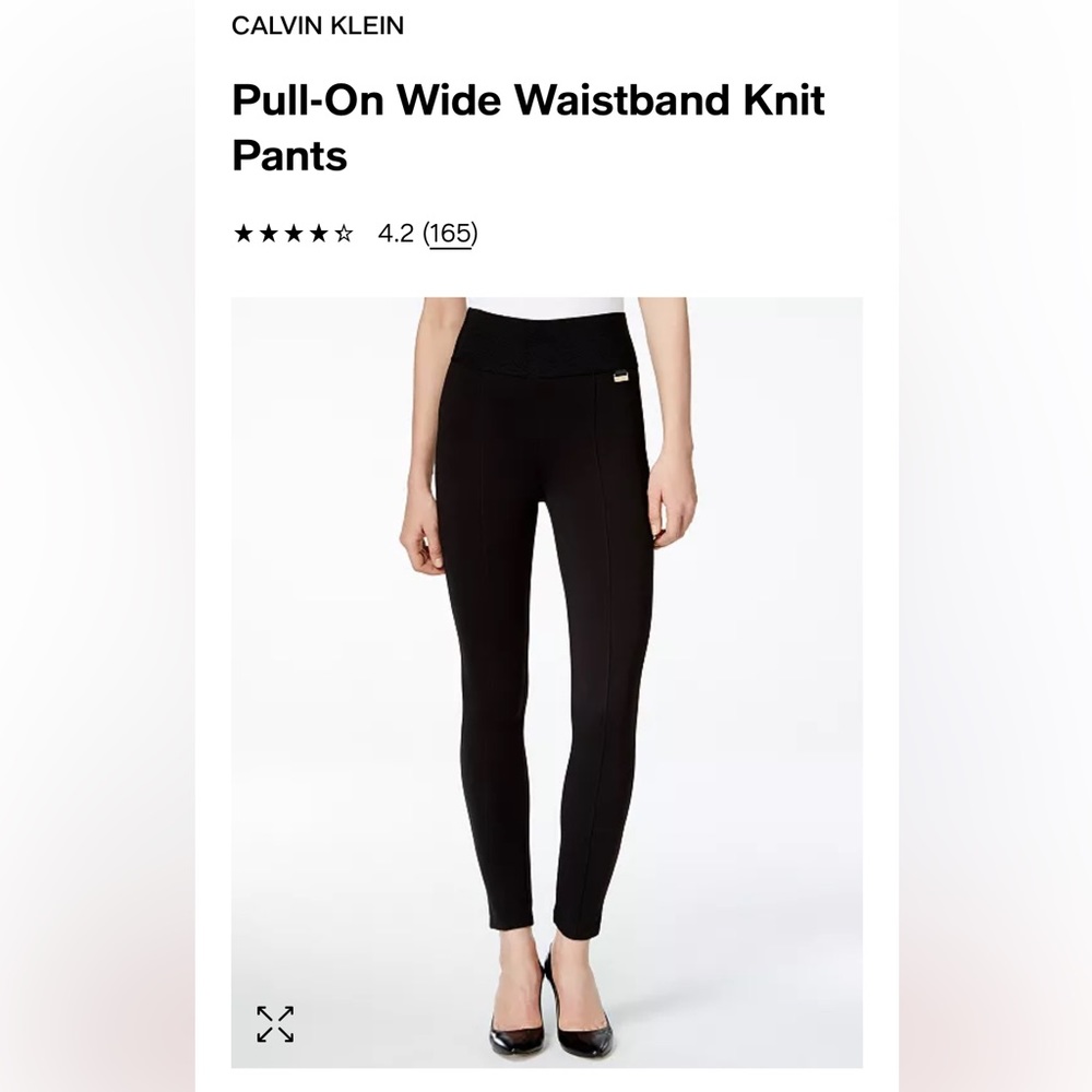 Calvin Klein Pull-On Wide Waistband Knit pants